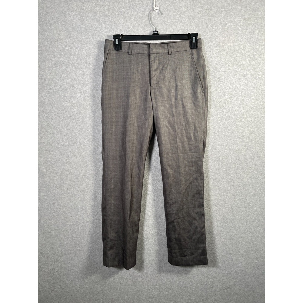 Billy London Dress Pants Mens 30x30 Gray Plaid Relaxed Fit Formal Business